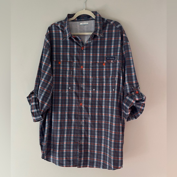 Columbia Other - Columbia PFG Men's Red and Blue Checkered Shirt